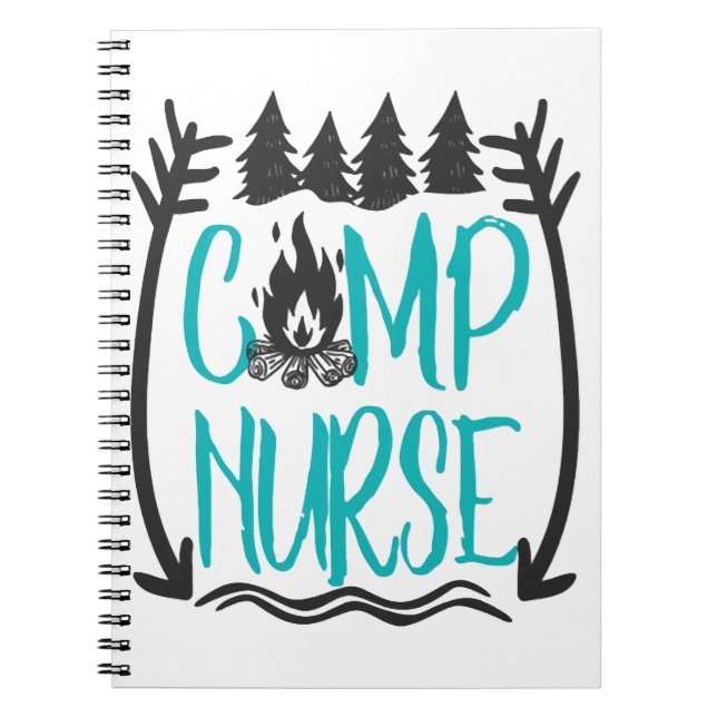 Funny Summer Camp Nursing Geschenk Camping RN Notizblock (Vorderseite)