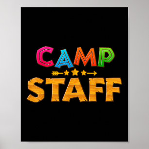 Funny Summer Camp Personaldirektor Camping Berater Poster