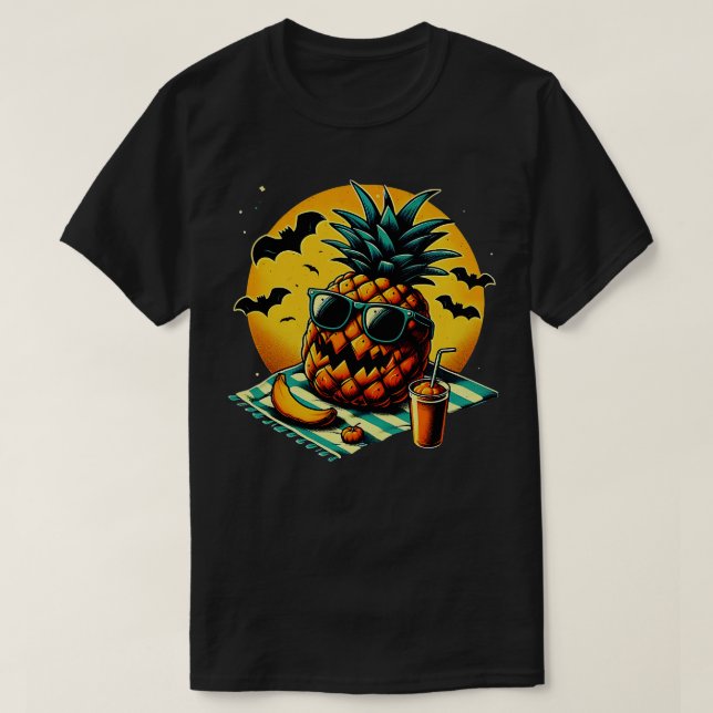 Funny Summer Pineapse Swinger Halloween 3 T-Shirt (Design vorne)