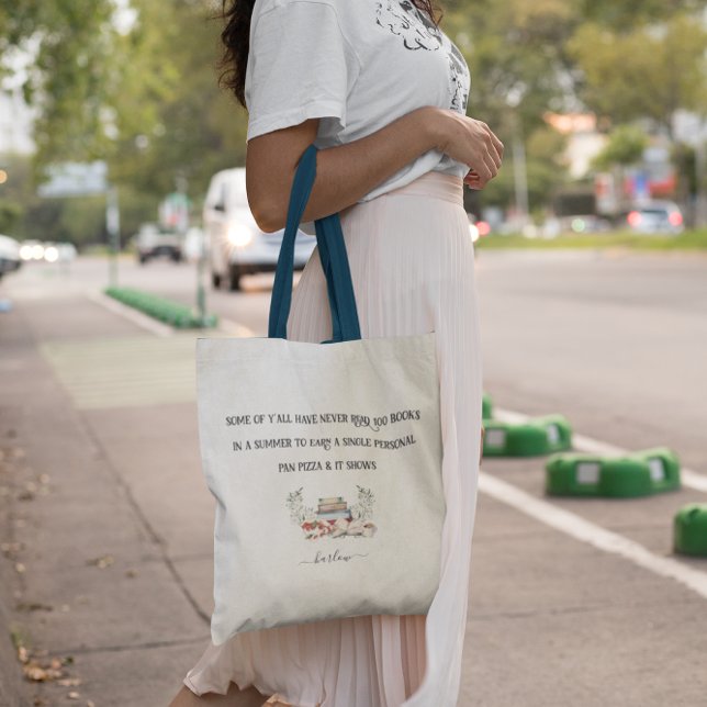 Funny Summer Reading | Monogram Book Tragetasche (Von Creator hochgeladen)