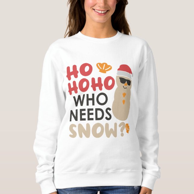 Funny Summer Tropical Beach Weihnachten Sweatshirt (Vorderseite)
