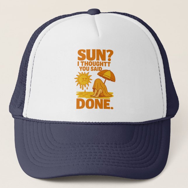 Funny Summer Trucker Hat - Introvertieren Summer G Truckerkappe (Vorderseite)