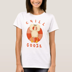 Funny Summer Vacation Beach Chill Goose Schwimmbad T-Shirt