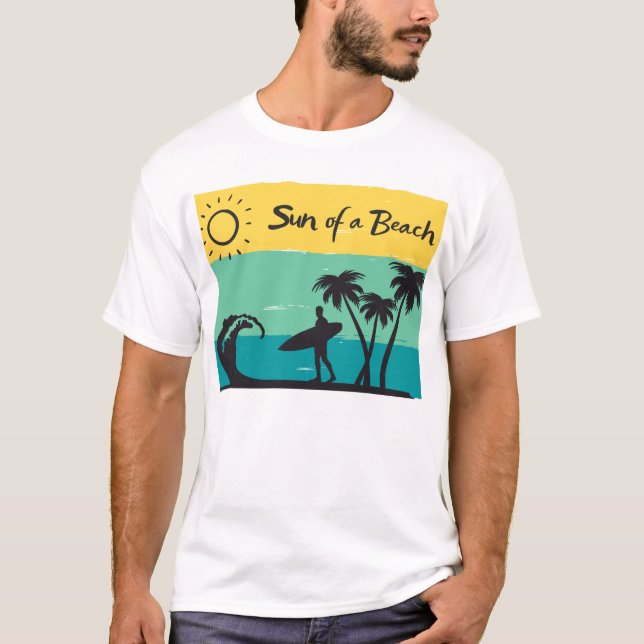 Funny Summer vibes Sun a Beach T-Shirt (Vorderseite)