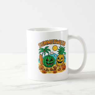 Funny Summerween Niedliche Wassermelone und Ananas Kaffeetasse