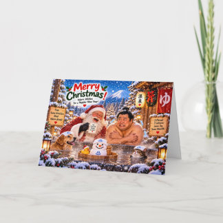 Funny Sumo Wrestler Christmas Card Karte