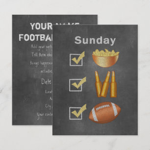 Funny Sunday Football Checkliste Einladung
