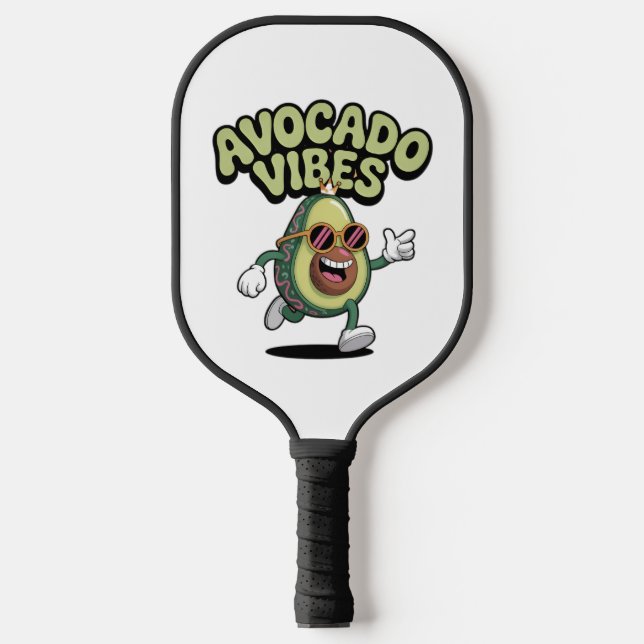 Funny Sunglasses Avocado Pickleball Schläger (Vorderseite)