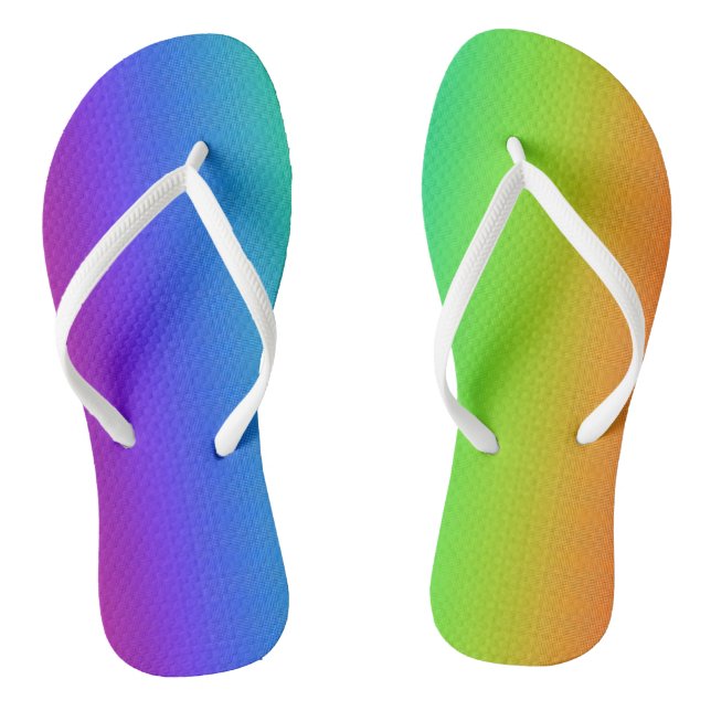 Funny Sunny Rainbow Flip Flops (Fußbett)