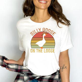 Funny Sunset Albern Gänse auf der Lose T-Shirt