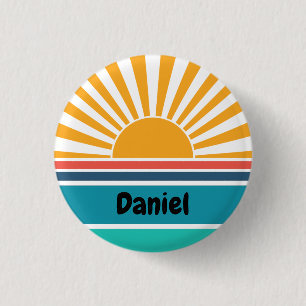 Funny Sunshine Name Tag Button