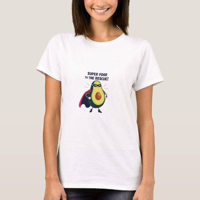 Funny Super Avocado Hero Design T-Shirt