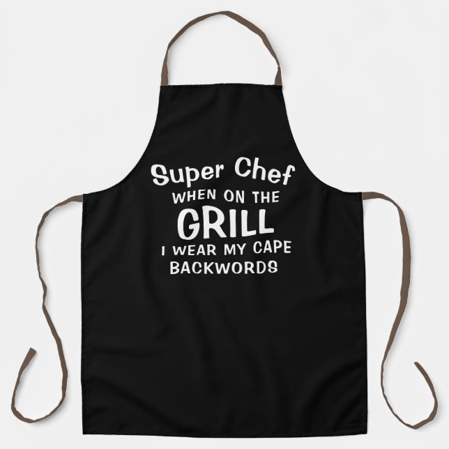 Funny Super Koch Superhero Cape GRILLEN Grill Schü Schürze (Vorderseite)