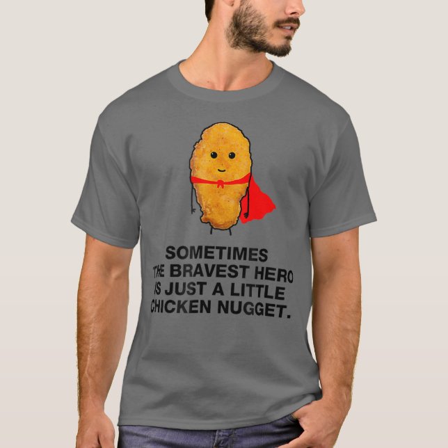 Funny Superheran Hühnernugget Nugget Chicken Nugge T-Shirt (Vorderseite)