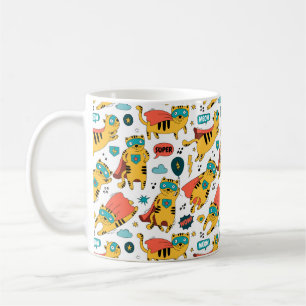 Funny Superhero Cat Kaffeetasse