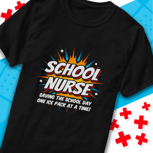 Funny Superhero School Nurse Apprecision T-Shirt