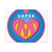 Funny Superhero Superwoman Mama Emblem