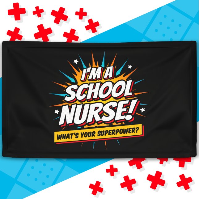 Funny Superpower School Nurse Aufwertung Banner (Von Creator hochgeladen)