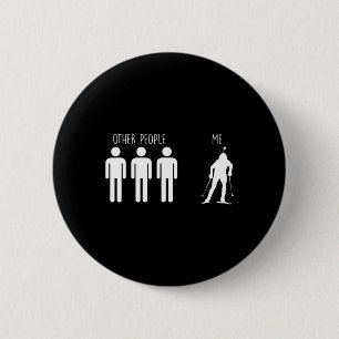 Funny Supersprint Cross Country Biathlete Button