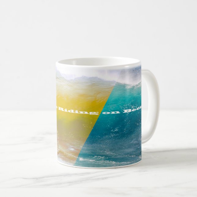 Funny Surf Zitat Kaffeetasse (VorderseiteRechts)