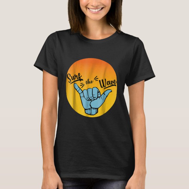 Funny Surfen das Wave Shirt Hawaii Shaka Geschenk (Vorderseite)