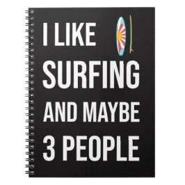 Funny Surfer Gifts Surfing Lover Surfboard Humor  Notizblock
