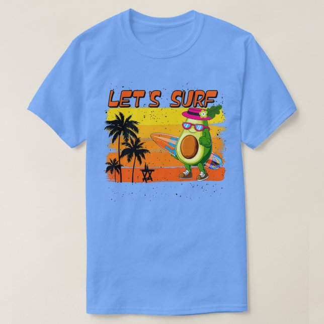 Funny Surfing and Avocado Lover TShirt Classic TSh (Design vorne)