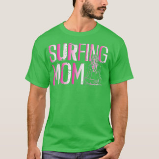Funny Surfing Mama Beach Sommerferien Surfsurfb T-Shirt