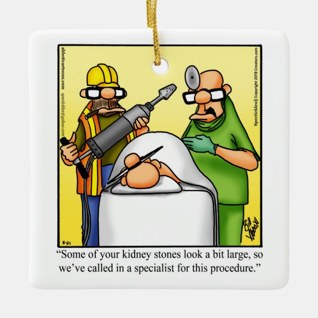 Funny Surgeon Spaß Keramikornament (Vorderseite)