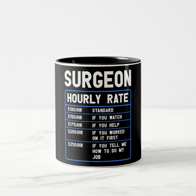 Funny Surgeon Stundenrate Tasse (Mittel)