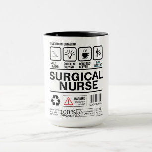 Funny Surgical Nurse Handling Information Tasse