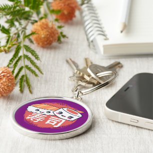 Funny Sushi Cartoon Design Schlüsselanhänger