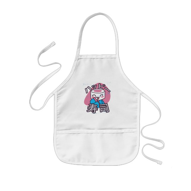 Funny Sushi Master Cartoon Design Kinderschürze (Vorne)
