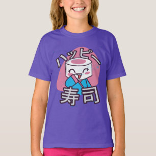 Funny Sushi Master Cartoon Design T-Shirt