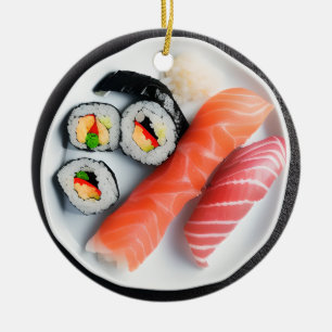 Funny Sushi Pun Weihnachten Keramik Ornament