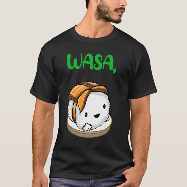 Funny Sushi Wasabi Bae Niedliches Paar Matching Co T-Shirt (Vorderseite)