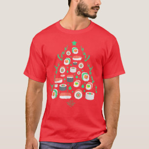 Funny Sushi Weihnachtsbaum für Sushi Lover Oh Sush T-Shirt