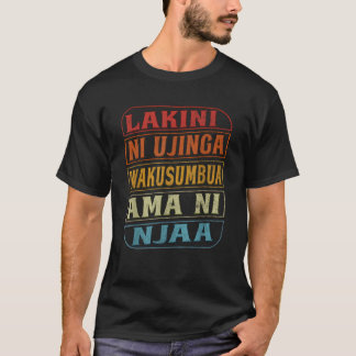 Funny Swahili Language Retro Kenyan Vater Tansania T-Shirt
