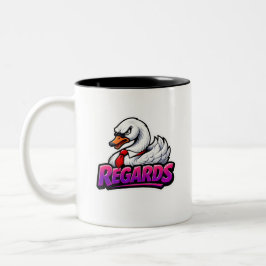 Funny Swan Regards Office Sarcasm Coffee Mug Zweifarbige Tasse