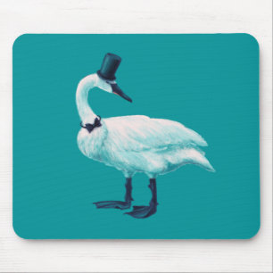 Funny Swan Vogelbeobachtung Mousepad