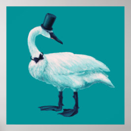 Funny Swan Vogelbeobachtung Poster