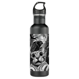 Funny Swarm 17 Jahre Cicada Wiederkehr Cat Selfie Edelstahlflasche