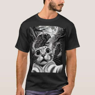 Funny Swarm 17 Jahre Cicada Wiederkehr Cat Selfie T-Shirt