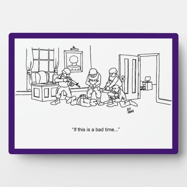 Funny Swat Team Business Plaque Fotoplatte (Vorderseite)