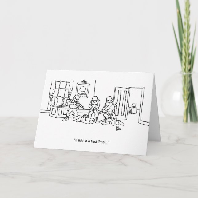 Funny Swat Team Grußkarte Karte (Vorderseite)