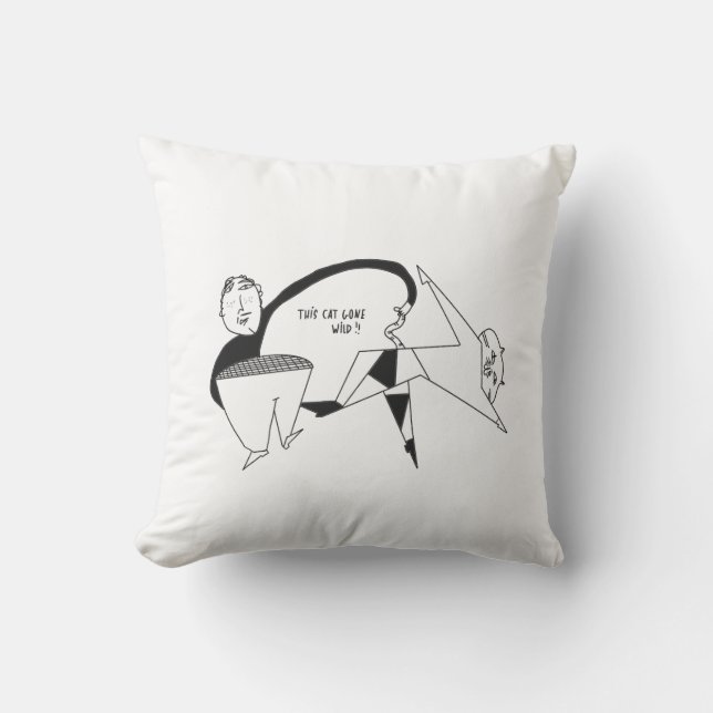 Funny Sweatshirt Cat Lifestyle Spaß Kissen (Vorderseite)