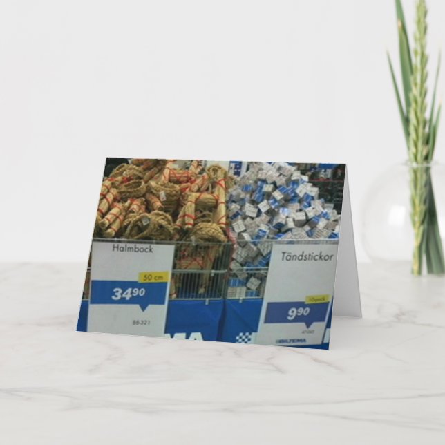 Funny Swedish Christmas Card Feiertagskarte (Vorderseite)