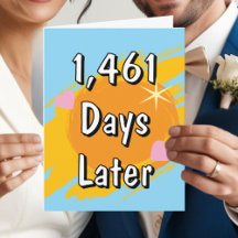 Funny & Sweet 4. Wedding-Jubiläumskarte