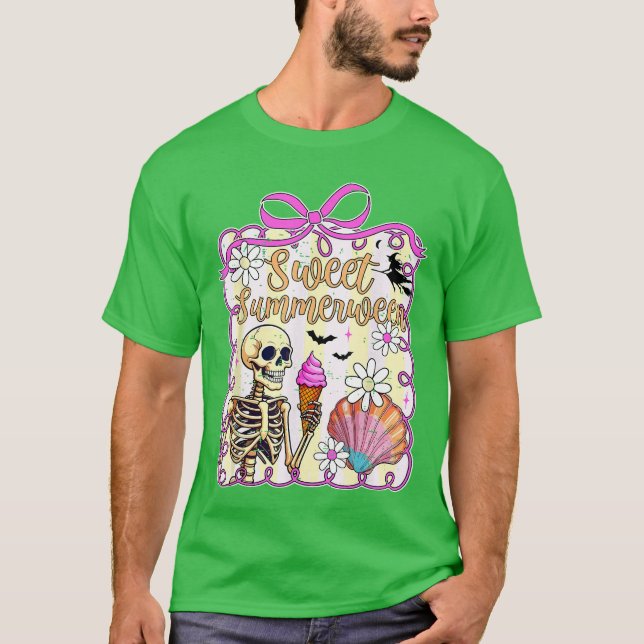 Funny Sweet Summerween Cute Spooky Summer Hallowee T-Shirt (Vorderseite)