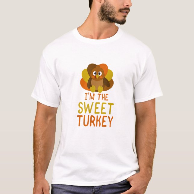 Funny Sweet Türkei Familienmatte Erntedank T-Shirt (Vorderseite)